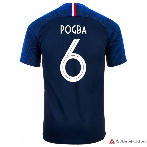 Camiseta Seleccion Francia Primera equipación Pogba 2018 Azul